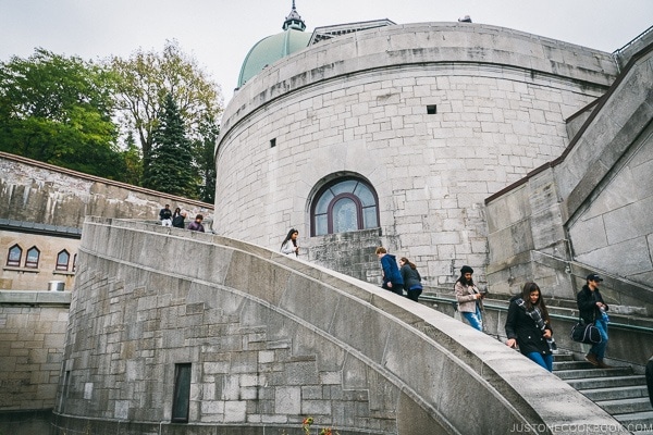 staircase outside St.Joseph's Oratory - Montreal Travel Guide | www.justonecookbook.com