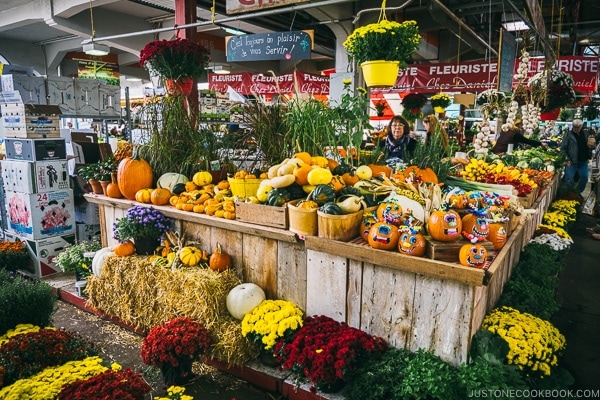 produce stand at Marche Jean-Talon - Montreal Travel Guide | www.justonecookbook.com