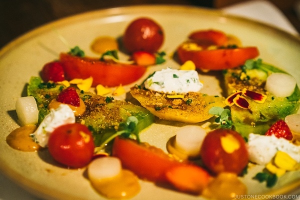 tomato dish at BOUILLON BILK - Montreal Travel Guide | www.justonecookbook.com