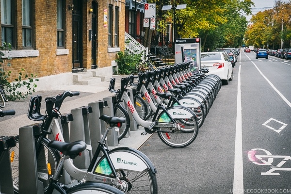 BIXI Montréal rental station - Montreal Travel Guide | www.justonecookbook.com