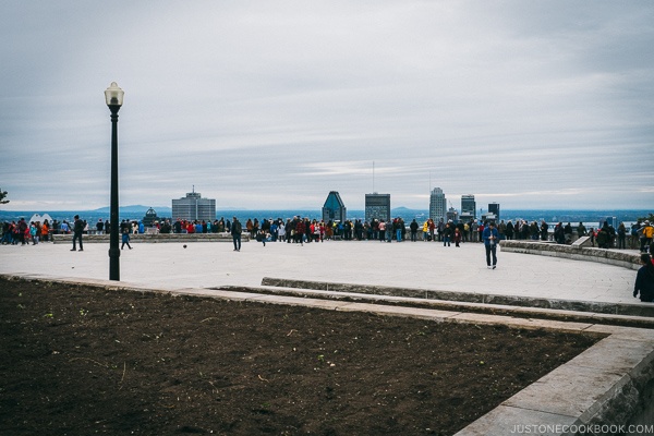 plaza outside Mount Royal Chalet - Montreal Travel Guide | www.justonecookbook.com