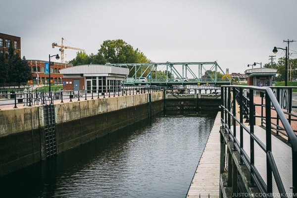 boat lock on canal - Montreal Travel Guide | www.justonecookbook.com