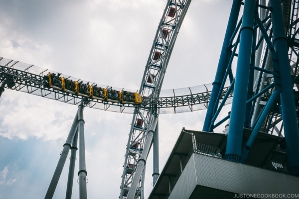 Thunder Dolphin roller coaster at Tokyo Dome City - Tokyo Dome City | www.justonecookbook.com