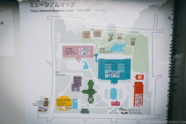 map of Tokyo National Museum - Tokyo National Museum Guide | www.justonecookbook.com