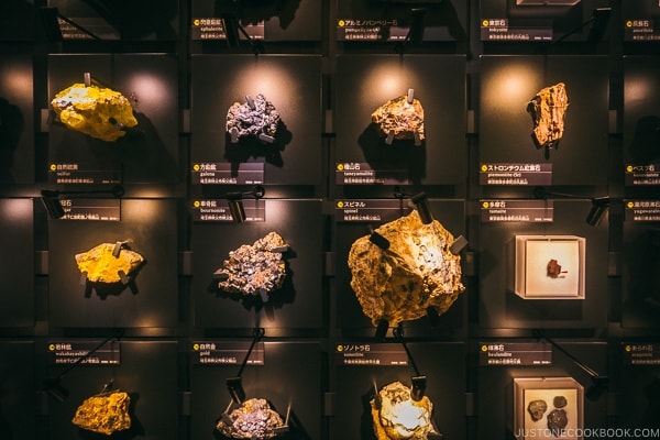 rocks and mineral collection - Tokyo National Museum of Nature and Science Guide | www.justonecookbook.com