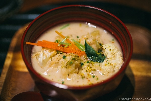 lobster tempura in matsutake soup - Wakuriya Restaurant Review | www.justonecookbook.com