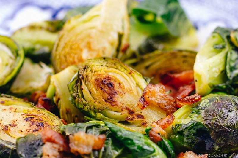 Brussels Sprouts with Bacon Recipe | www.justonecookbook.com