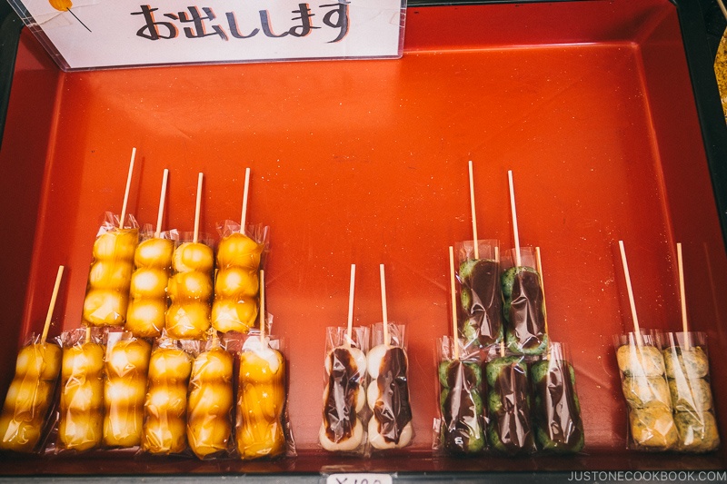 odango shop on Nakamise Dori - Tokyo Asakusa Travel Guide | www.justonecookbook.com