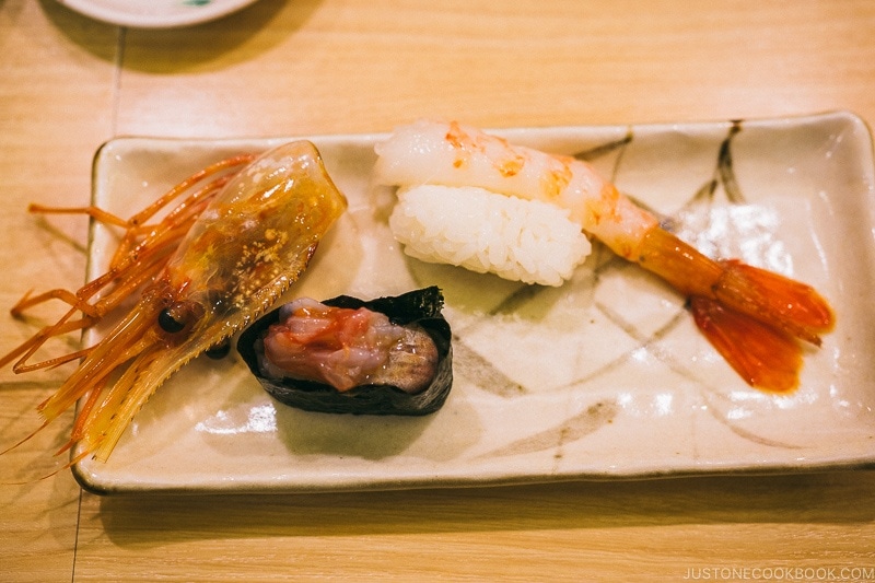 shrimp sushi - Tokyo Skytree Guide | www.justonecookbook.com