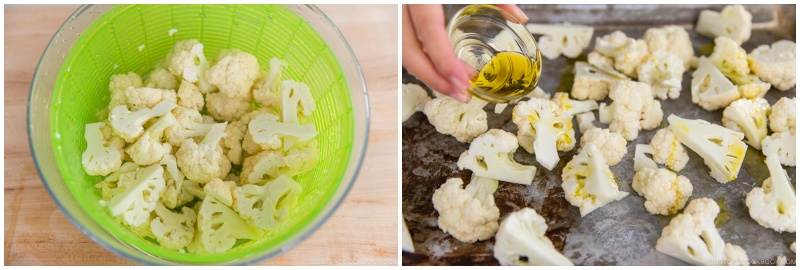 roasted cauliflower kale salad with miso tahini dressing 3