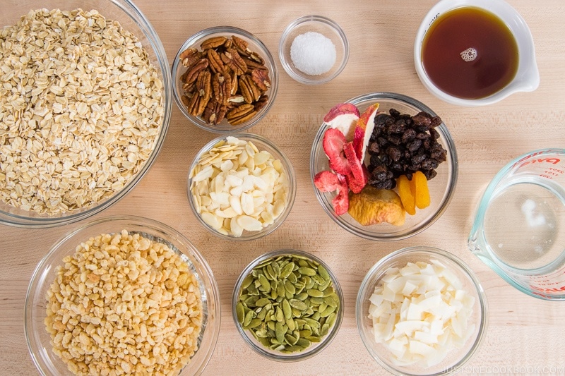 Easy Homemade Granola Ingredients