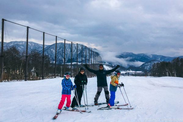 people on skis and snowboard at Tsugaike Ski Resort - Hakuba Travel and Ski Guide | www.justonecookbook.com