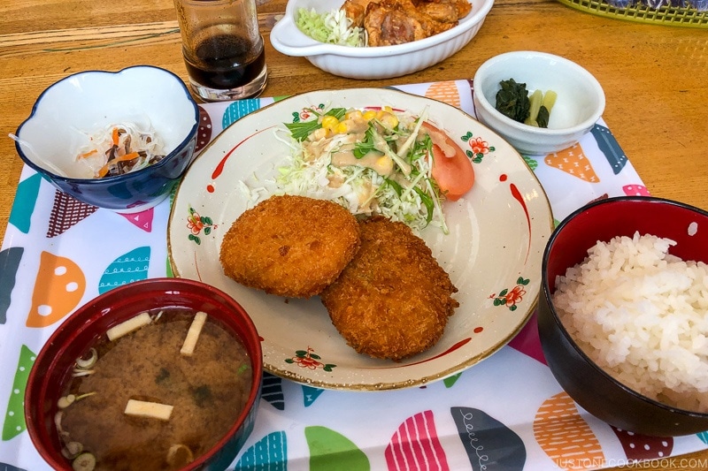 korokke lunch at at Cowbell Restaurant - Hakuba Travel and Ski Guide | www.justonecookbook.com