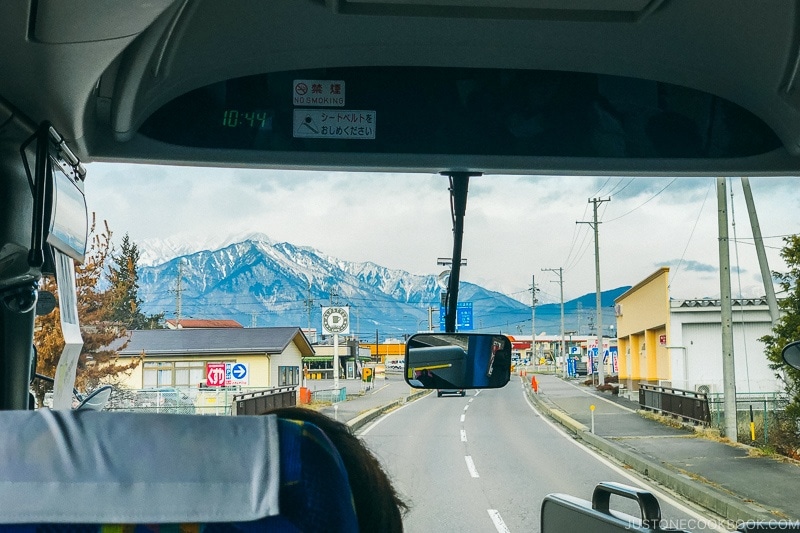 looking at Northern Alps Japan near Omachi City - Hakuba Travel and Ski Guide | www.justonecookbook.com