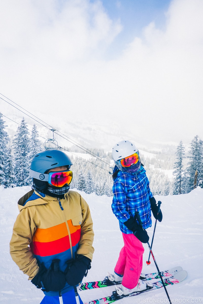 children at Brighton Resort - Ski Vacation Planning in Utah | www.justonecookbook.com