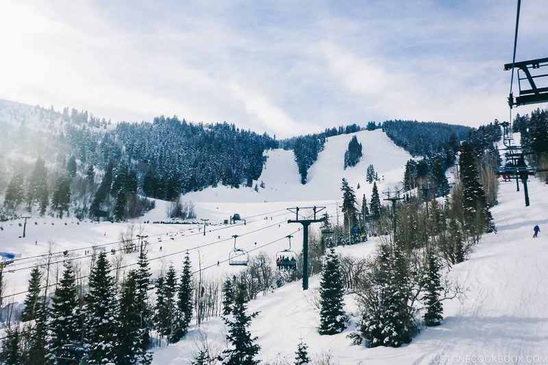 ski slopes at Deer Valley - Ski Vacation Planning in Utah | www.justonecookbook.com