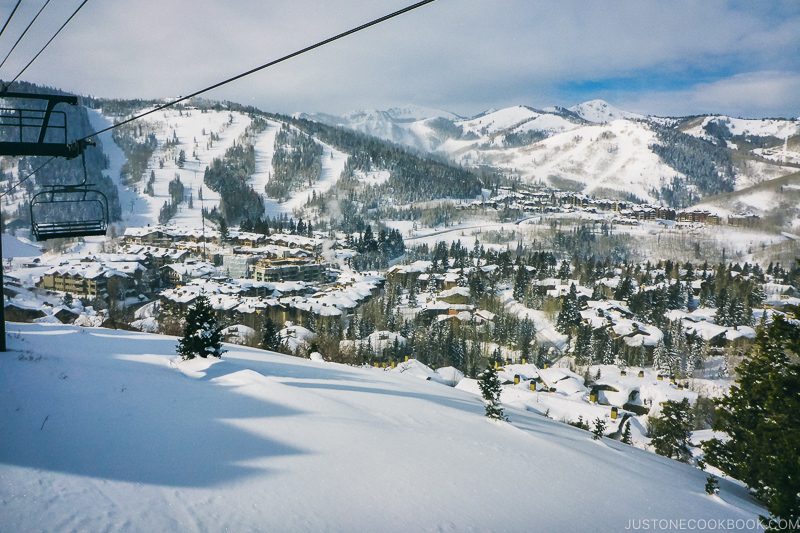 ski run and lodging at Deer Valley - Ski Vacation Planning in Utah | www.justonecookbook.com