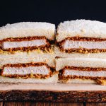 Katsu Sando stacked on top of each other.