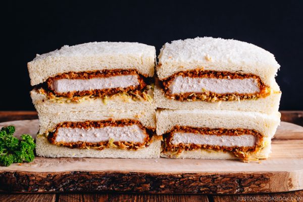 Katsu Sando stacked on top of each other.