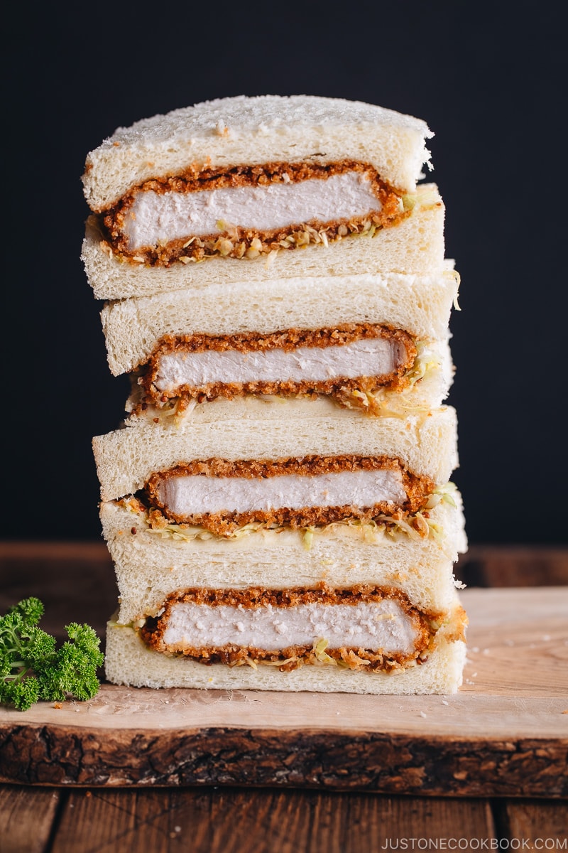 Katsu Sando stacked on top of each other.