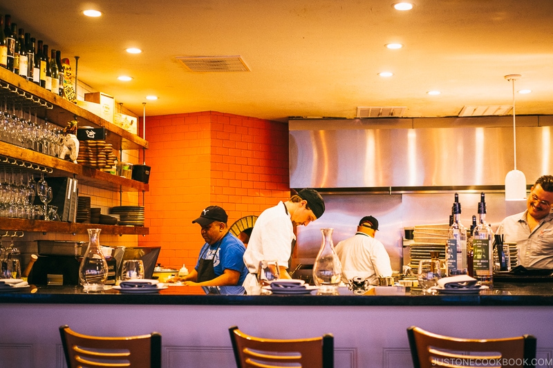 the kitchen at Provisions Restaurant Salt Lake City - Ski Vacation Planning in Utah | www.justonecookbook.com