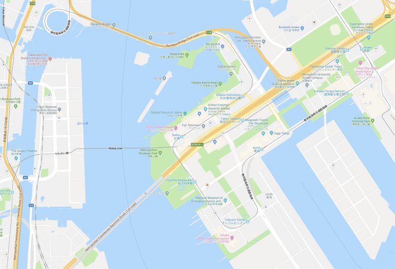 Tokyo Odaiba Google Maps