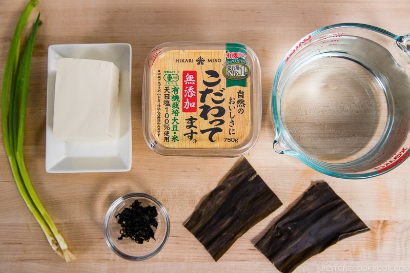 Vegan Miso Soup Ingredients