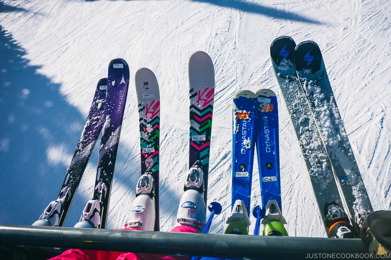 Just One Cookbook family on the chair lift at Solitude Mountain Resort - Ski Vacation Planning in Utah | www.justonecookbook.com