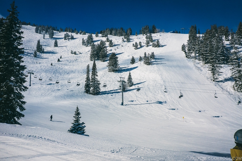 ski runs at Solitude Mountain Resort - Ski Vacation Planning in Utah | www.justonecookbook.com