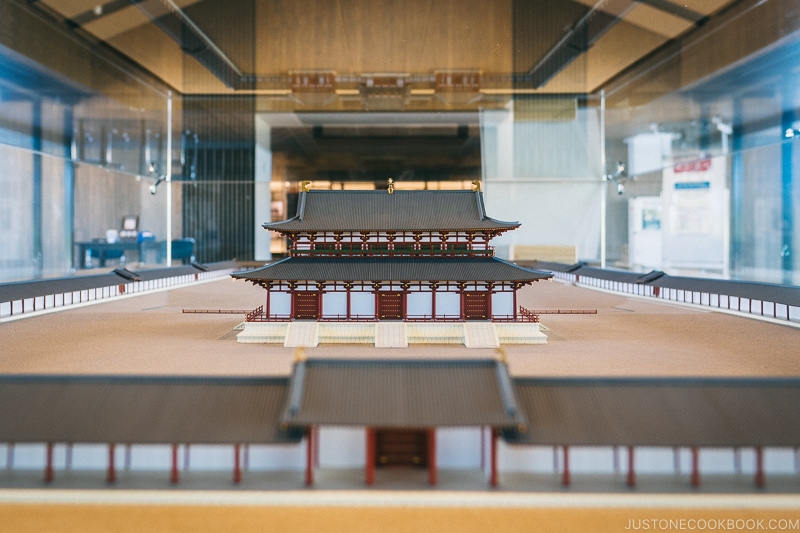 model of Nara Palace and Daigokuden - Nara Guide: Historical Nara Temples and Shrine | www.justonecookbook.com