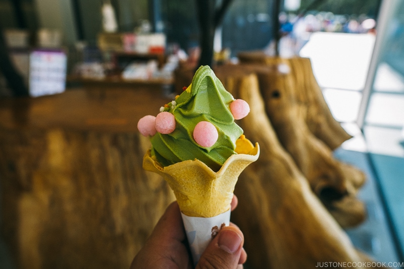 green tea soft cream 