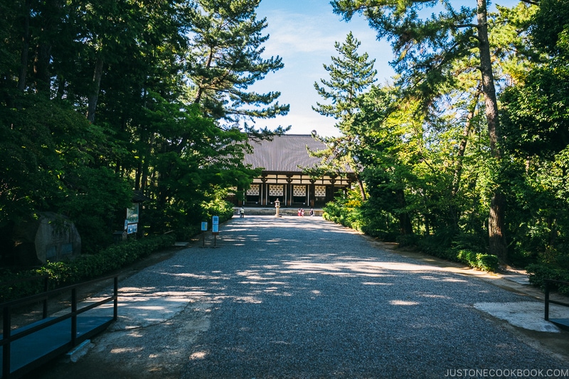 stone pathway at Toshodaiji - Nara Guide: Historical Nara Temples and Shrine | www.justonecookbook.com