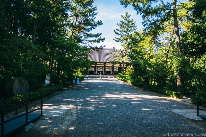 stone pathway at Toshodaiji - Nara Guide: Historical Nara Temples and Shrine | www.justonecookbook.com