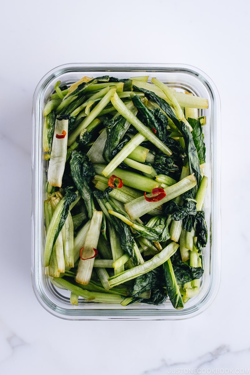 Tsukemono - Shoyuzuke (Japanese Soy Sauce Pickling) in a Japanese bowl.