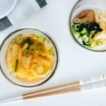Homemade instant miso soup in mason jars.