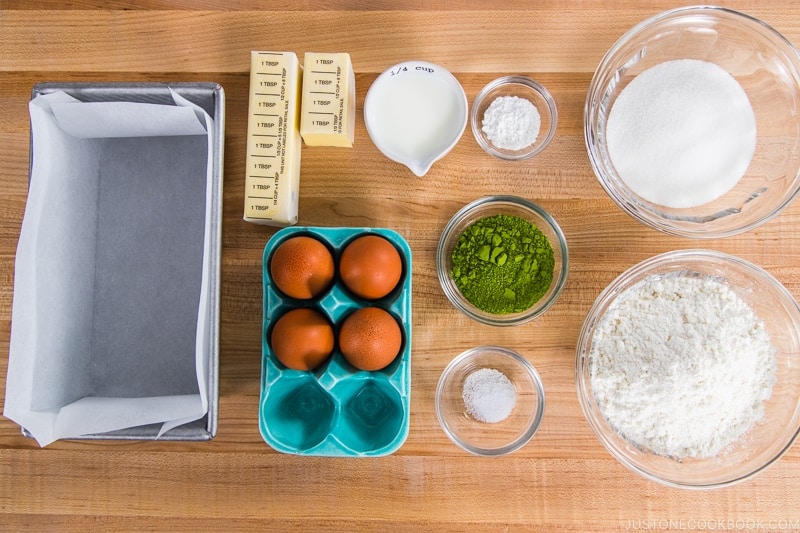 Matcha Marble Pound Cake Ingredients