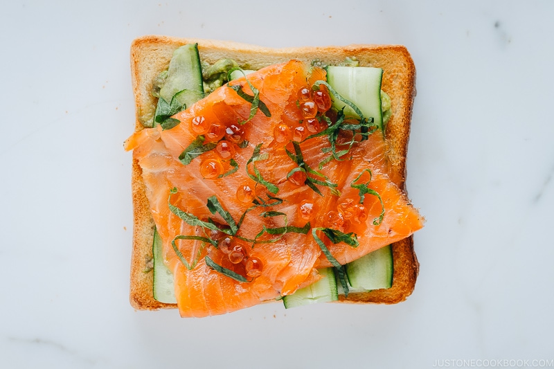 Avocado Toast with Smoked Salmon and Ikura | Easy Japanese Recipes at JustOneCookbook.com