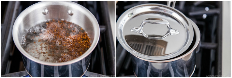 Buckwheat tea in a pot