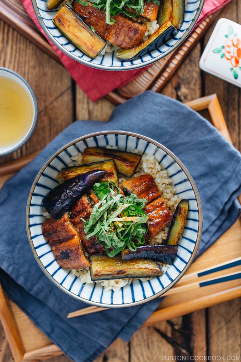 Eggplant Unagi Donburi 茄子と鰻の丼ぶり • Just One Cookbook