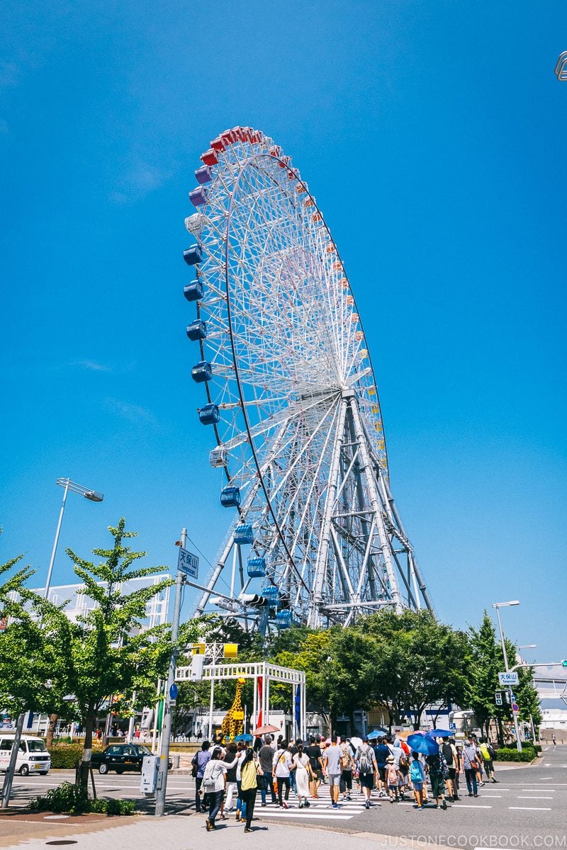 Tempozan giant ferris wheel - Osaka Guide: Tempozan Harbor Village | www.justonecookbook.com