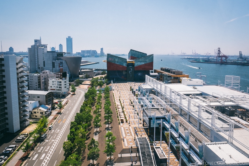 view of Tempozan Harbor Village - Osaka Guide: Tempozan Harbor Village | www.justonecookbook.com