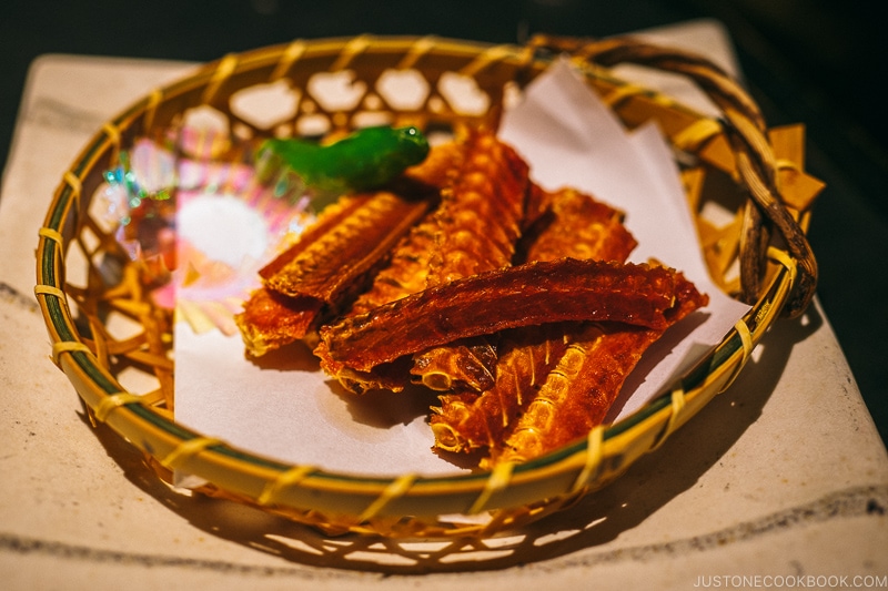 Fried fish bone - Osaka Guide: Umeda | www.justonecookbook.com