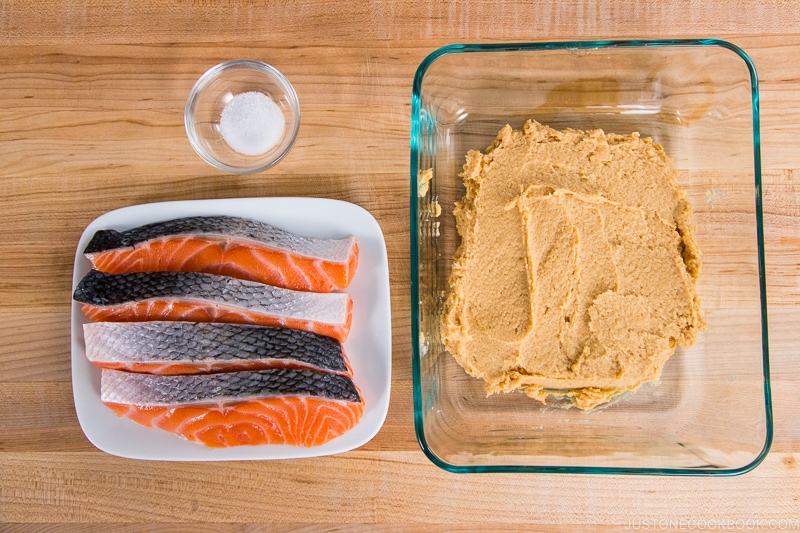 Salmon Kasuzuke Ingredients