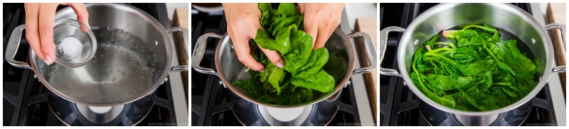 Spinach with Sesame Miso Sauce 4