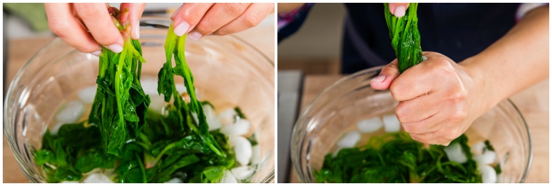 Spinach with Sesame Miso Sauce 6