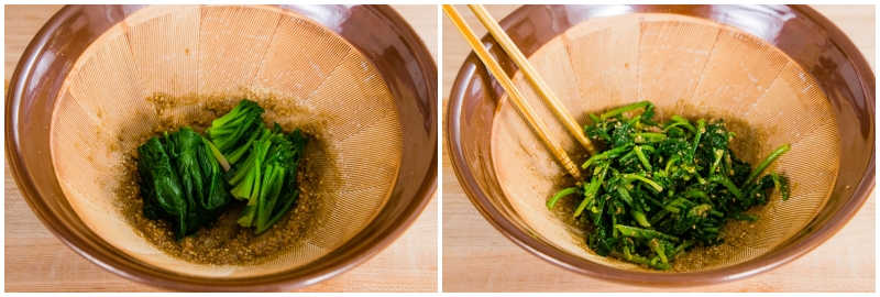 Spinach with Sesame Miso Sauce 8