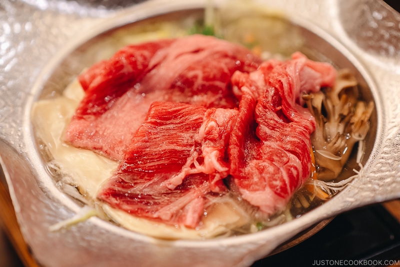 beef cooked in a pot - Kaiseki Ryori: The Art of the Japanese Refined Multi-course Meal | www.justonecookbook.com