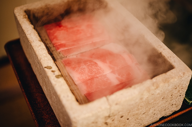 steamed beef Hachizakana 鉢肴 - Kaiseki Ryori: The Art of the Japanese Refined Multi-course Meal | www.justonecookbook.com