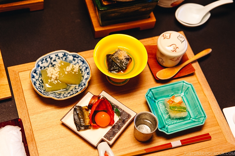 appetizers and small dishes - Kaiseki Ryori: The Art of the Japanese Refined Multi-course Meal | www.justonecookbook.com