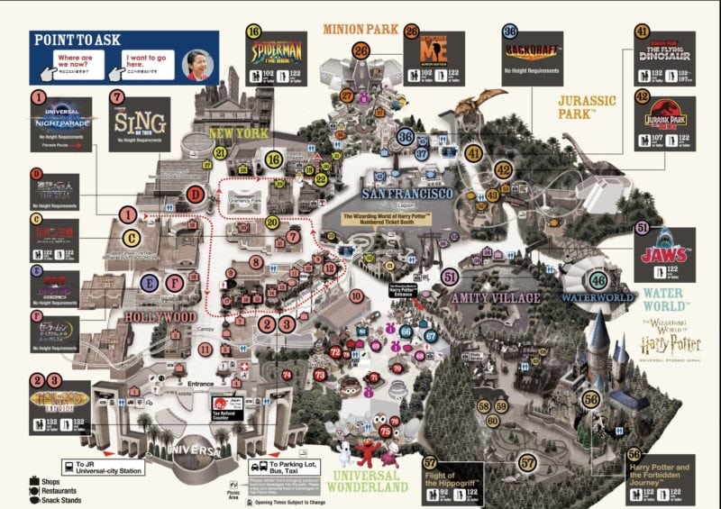 Map of USJ 2019